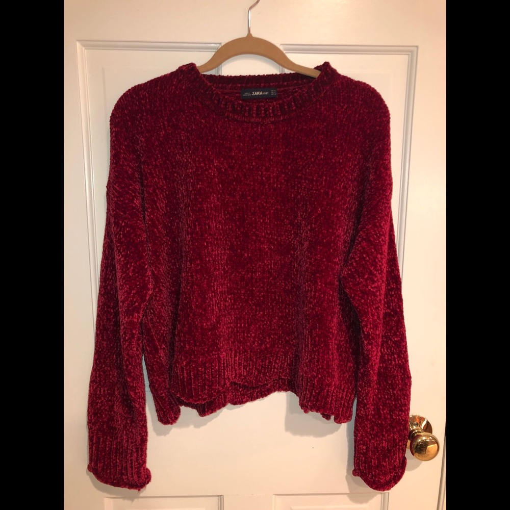 Zara Red Knit Sweater